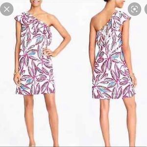 J.Crew Factory one shoulder tropical print dress, size small- new with tags.